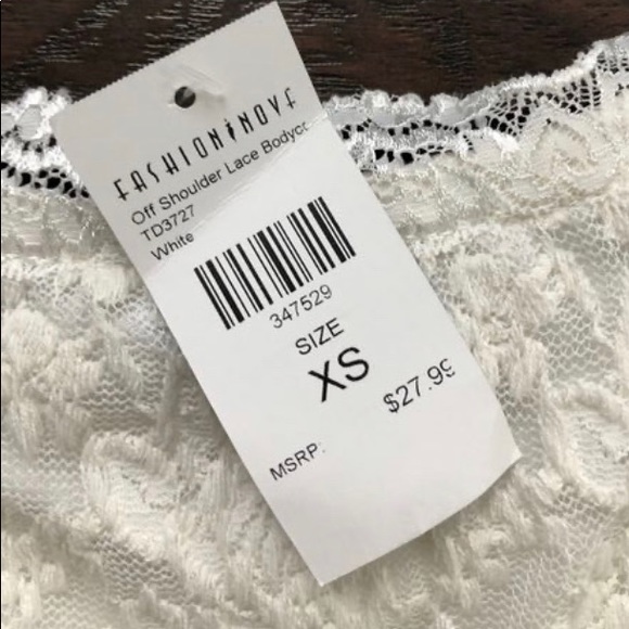 Fashion Nova White Lace Dress Size SMALL - Picture 5 of 5